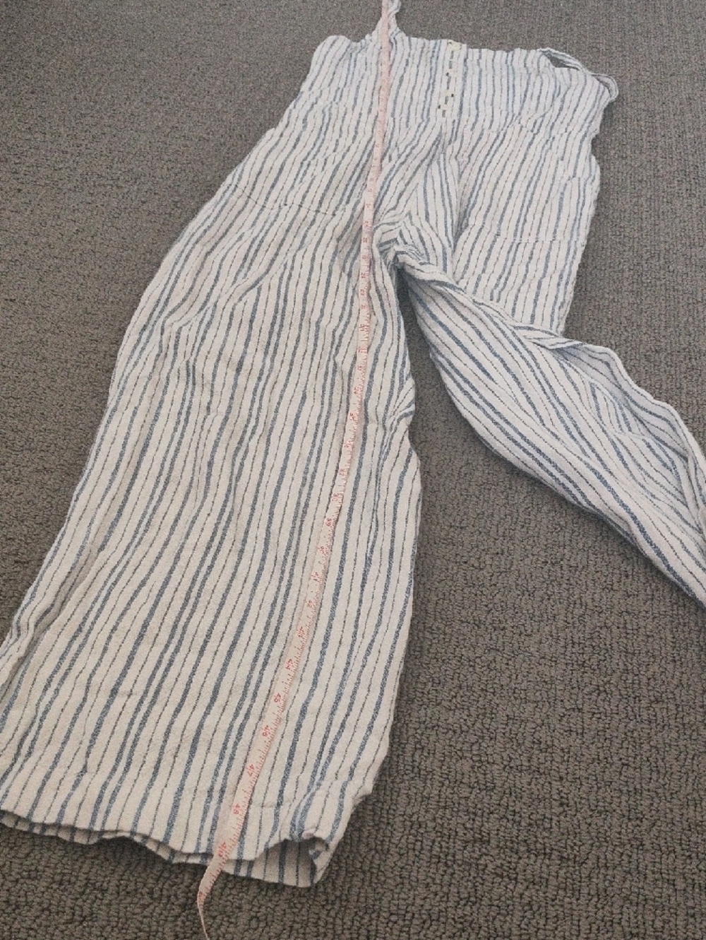 Old Navy Blue & White Striped Sleeveless Jumpsuit - Picture 9 of 10